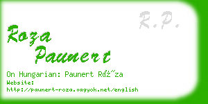 roza paunert business card